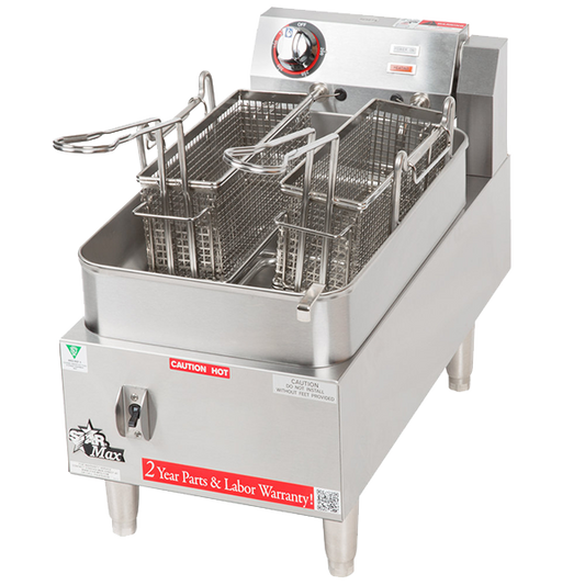 superior-equipment-supply - Star Manufacturimg - Star Stainless Steel Electric Countertop 15 lb. Capacity Fryer 12"W