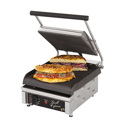 superior-equipment-supply - Star Manufacturimg - Star Electric Two-Sided Sandwich Grill Grooved Iron Grill Plates 10" Wide Cooking Surface