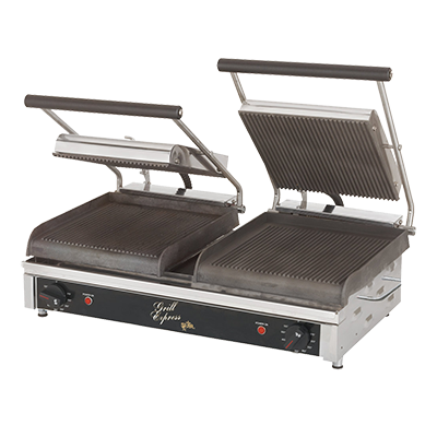 superior-equipment-supply - Star Manufacturimg - Star Two-Sided Electric Sandwich Grill 20" Wide Cooking Surface Grooved Iron Grill Plates