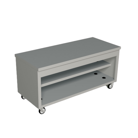 Duke Thurmaduke™ Mobile Counter Unit 74"W x 32"L x 36"H Stainless Steel With Poly Swivel Casters & Brakes