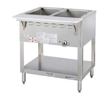 Duke Aerohot Steamtable Wet Bath Holds (2) Pans 30.38"W x 22.44"D x 34"H Stainless Steel With Carving Board