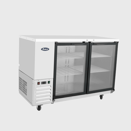 Atosa Stainless Two Glass Door Refrigerated Back Bar Cooler 48"W