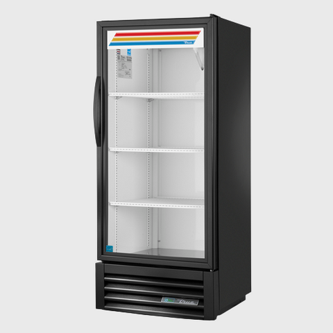 True Specialty Retail One-Section Refrigerated Merchandiser 24-7/8"W White Interior with Black Powder Coated Steel Exterior