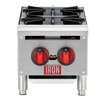 Iron Range 12"W Hotplate Natural Gas Stainless Steel