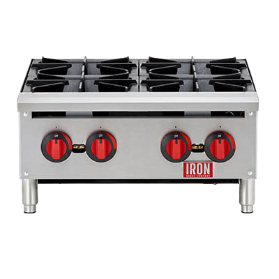 Iron Range 24"W Hotplate Natural Gas Stainless Steel