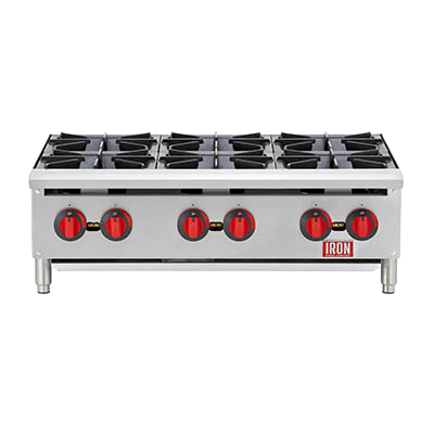 Iron Range 36"W Hotplate Natural Gas Stainless Steel