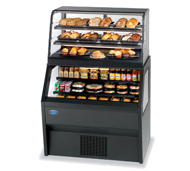 superior-equipment-supply - Federal Industries - Federal Industries Specialty Display Hybrid Merchandiser Refrigerated, 36"W x 39"D x 70”H, Black Laminated Exterior With Black Trim