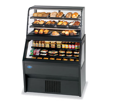 superior-equipment-supply - Federal Industries - Federal Industries Specialty Display Hybrid Merchandiser Refrigerated Self-Serve, 36"W x 39"D x 70”H, Black Laminated Exterior With Black Trim