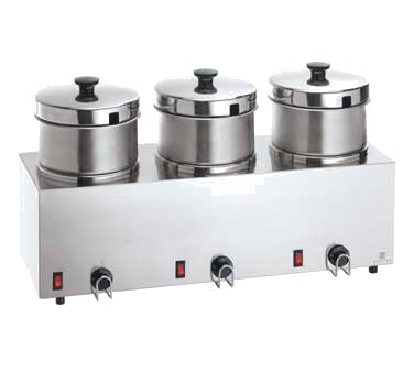 superior-equipment-supply - Server Products - Server Products Stainless Steel Triple 5 Quart Food Server