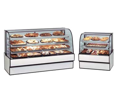 superior-equipment-supply - Federal Industries - Federal Industries Curved Glass Non-Refrigerated Bakery Case, 77"W x 35"D x 48”H, Choice of Laminate With Black Trim