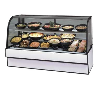 superior-equipment-supply - Federal Industries - Federal Industries Curved Glass Refrigerated Deli Case, 36"W x 35"D x 48”H, Choice Of Laminate, Black Trim