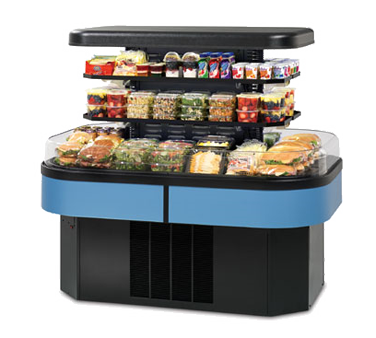 superior-equipment-supply - Federal Industries - Federal Industries Specialty Display Island Self-Serve Refrigerated Merchandiser, 60"W x 40"D x 55”H, Black Metal Base