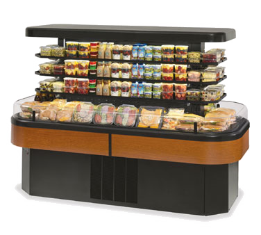 superior-equipment-supply - Federal Industries - Federal Industries Specialty Display Island Self-Serve Refrigerated Merchandiser, 84"W x 40"D x 60”H, Black Metal Base