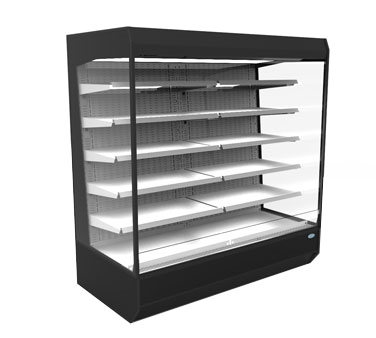 superior-equipment-supply - Federal Industries - Federal Industries Multi-Deck Open Merchandiser, 98"W x 38"D x 78"H, Black Trim & Top Front Canopy