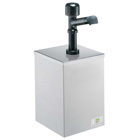 Server Solution Dispenser 17.13"H x 7"W x 10.43"D Silver Stainless Steel Housing Polycarbonate Pump With Portion Control