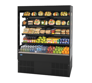 superior-equipment-supply - Federal Industries - Federal Industries Refrigerated Self-Serve Slim-Line High Profile Specialty Merchandiser, 36"W x 24"D x 78"H, Black Interior & Glass End Panels