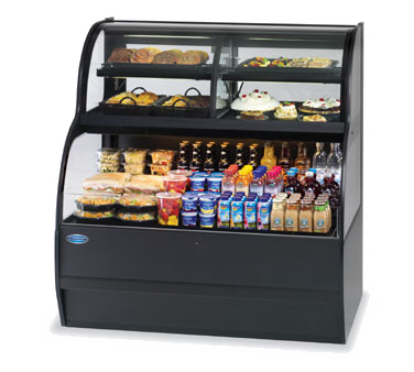 superior-equipment-supply - Federal Industries - Federal Industries Specialty Display Convertible Merchandiser With Refrigerated Self-Serve Bottom & Convertible Top, 36"W x 34"D x 52”H, Black Exterior