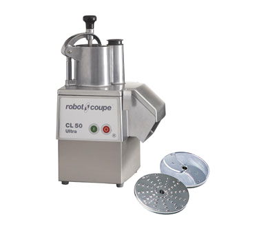 superior-equipment-supply - Robot Coupe - Robot Coup, Commercial Food Processor, Includes: Vegetable Prep Attachment With Kidney Shaped & Cylindrical Hopper, Stainless Steel Motor Base