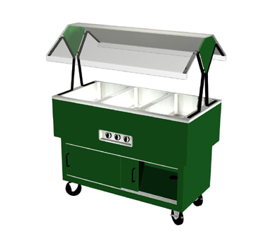Duke EconoMate™ Portable Buffet 44.38"D x 33.38"H x 22.5"W Stainless Steel Top Steel Base Acrylic Canopy With Rear Sliding Doors