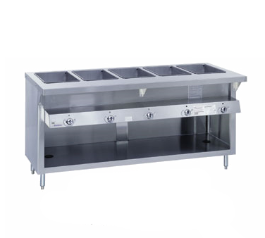 Duke Thurmaduke™ Steamtable Gas Unit 74"W x 36"H x 34"D Stainless Steel With Integral Cutting Board Shelf