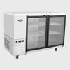 Atosa Stainless Two Glass Door Refrigerated Shallow Depth Back Bar Cooler 59