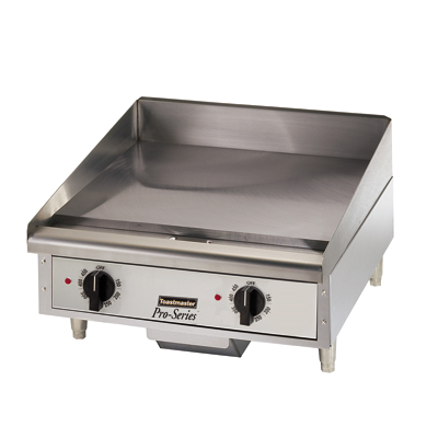 Toastmaster Griddle Electric 24"W x 27.81"D x 15.53"H Silver Steel Radiants Nickel Plated Steel Legs Stainless Steel Front With Removable Drip Tray