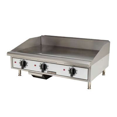 Toastmaster Griddle Electric 36"W x 27.81"D x 15.53"H Silver Steel Radiants Nickel Plated Steel Legs Stainless Steel Front With Removable Drip Tray