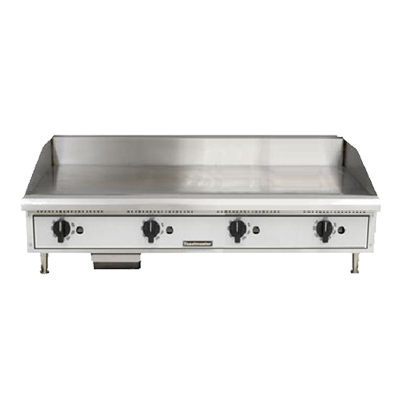 Toastmaster Griddle Natural Gas 48"W x 27.81"D x 15.53"H Silver Steel Radiants Nickel Plated Steel Legs Stainless Steel Front With Removable Drip Pan