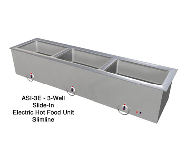 Duke Slimline Food Well 68-1/4"W x 16.38"D x 12.75"H Stainless Steel Top Steel Exterior With Operator's Rail