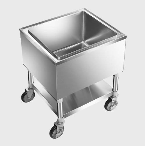 Klingers Mobile Ice Bin 18" x 20-1/2" x 12" Deep Bowl