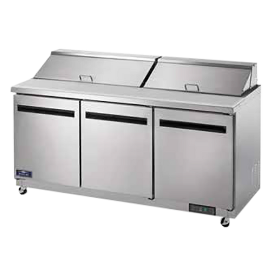 superior-equipment-supply - Arctic Air - Arctic Air Stainless Steel Three Door 72" Wide Sandwich Prep Table