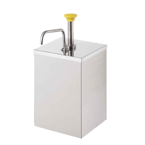 Server Dispenser 14.5"H x 7"W x 11.75"D White Stainless Steel With Portion Control