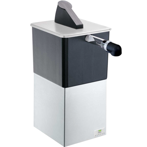 Server Express™ Dispenser 6 Quart Capacity 17.75"H x 7.5"W x 14"D Black Stainless Steel Base Plastic Shroud With Portion Control