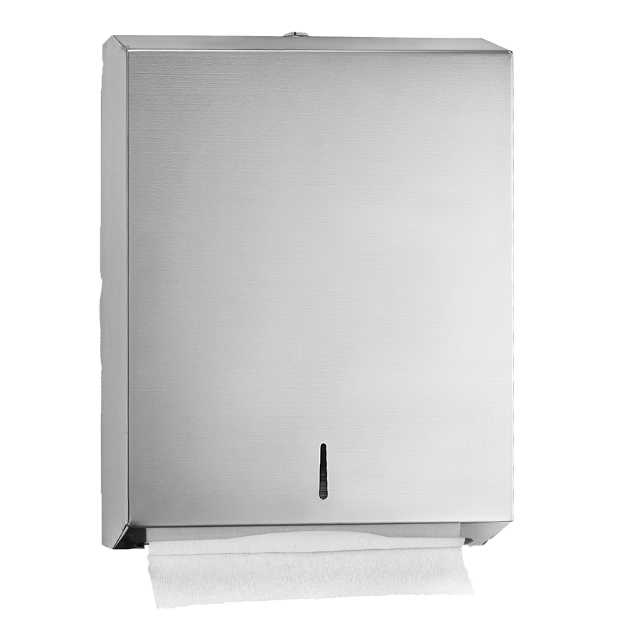 superior-equipment-supply - Alpine Industries - Alpine Industries Towel Dispenser Brushed Finish 11-1/5"W x 4"D x 14-1/2"H Wall-Mounted Holds 400 C-Fold