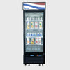 Atosa Bottom Mount One Glass Door Black Steel Refrigerator Merchandiser 76