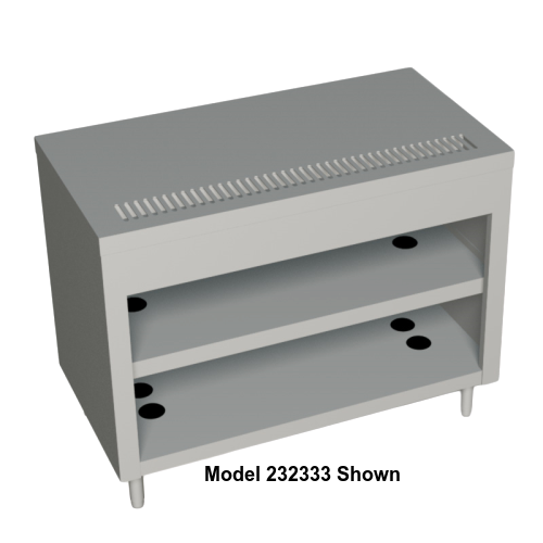 Duke AeroServ™ Serving Counter 46"W x 24.5"D x 36"H Stainless Steel Top & Body Brass Drain With Adjustable Feet