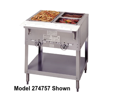 Duke Aerohot Steamtable Unit 22.44"D x 44.38"W x 34"H Stainless Steel With Carving Board