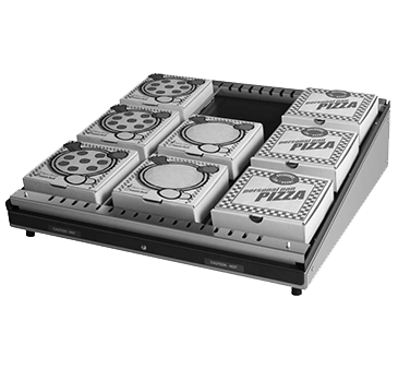Hatco Glo-Ray® Pass-Thru Countertop 24" x 24" Pizza Warmer Single Slant Shelf Stainless Steel & Aluminum Construction