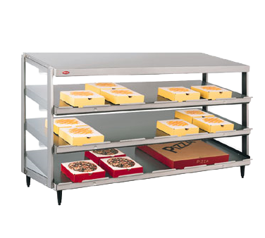 Hatco Glo-Ray® Pass-Thru Countertop 48" x 24" Pizza Warmer Triple Slant Shelf Stainless Steel & Aluminum Construction