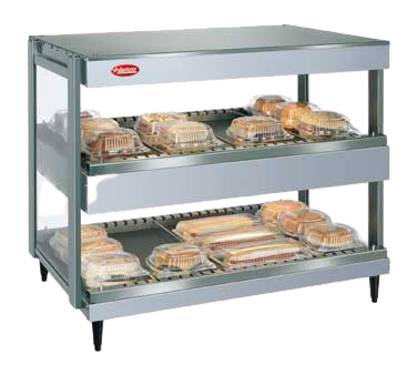 Hatco Glo-Ray® 2 Shelf 10 Rod Pass-Thru Countertop Merchandising Warmer Stainless Steel & Aluminum Construction