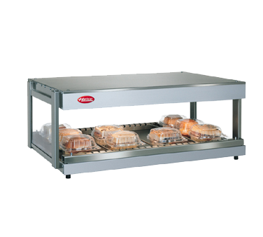 Hatco Glo-Ray® 1 Shelf 6 Rod Pass-Thru Countertop Merchandising Warmer Stainless Steel & Aluminum Construction