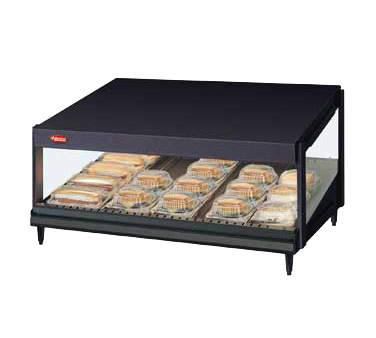 Hatco Glo-Ray® 1 Slant Shelf 6 Rod Countertop Merchandising Warmer Stainless Steel & Aluminum Construction