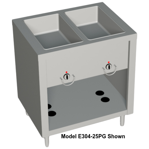Duke AeroServ™ Hot Food Gas Unit 32"W x 24.5"D x 36"H Stainless Steel With Adjustable Feet