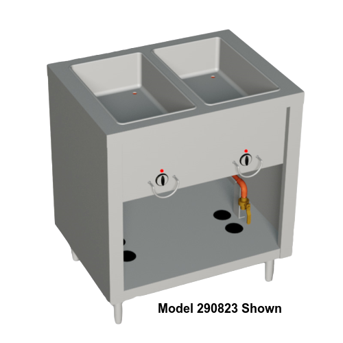 Duke AeroServ™ Hot Food Unit 32"W x 36"H x 24.5"D Stainless Steel Copper With Adjustable Feet