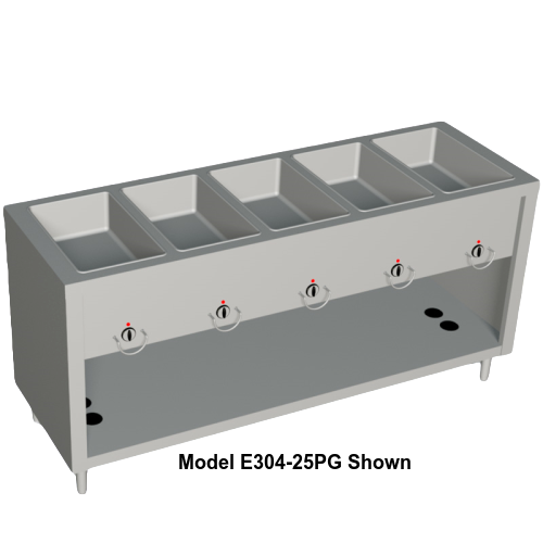 Duke AeroServ™ Hot Food Gas Unit 60"W x 24.5"D x 36"H Stainless Steel With Adjustable Feet