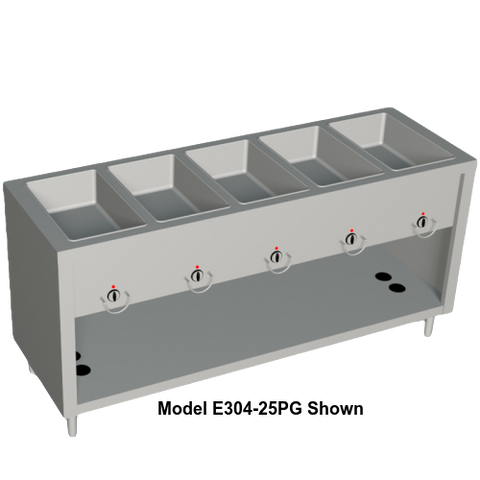 Duke AeroServ™ Hot Food Gas Unit 74"W x 24.5"D x 36"H Stainless Steel With Adjustable Feet
