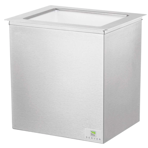 Server Drop-In Cold Station 10.88"W x 8.81"D White Stainless Steel With Insulated Base
