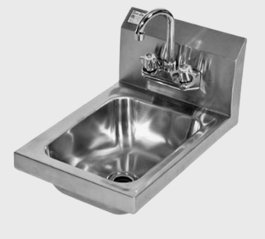 Klinger's Stainless Steel Wall Mount 11"W Space Saver Hand Sink