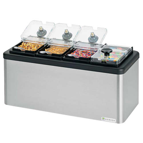 Server Mini Cold Station 9.56"H x 18.13"W x 8.25"D Silver Stainless Steel With Insulated Station