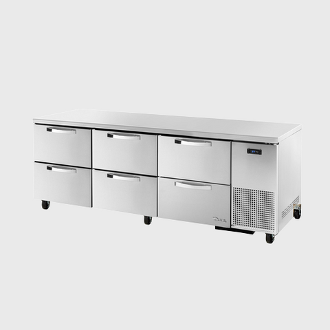Spec Series Deep Undercounter Refrigerator 93-1/4"Width (6) Solid Drawers with Stainless Steel Exterior